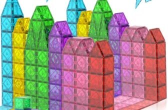 Zenzemwa 36 Pezzi Piastrelle Magnetiche Costruzioni Magnetiche per Bambini Giocattoli da costruzione, Giocattoli 3 4 5 6 7 Anni