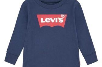 Levi’s Lvb L/S Batwing Tee 6e8646, Maglietta a manica lunga Bambini e ragazzi, Dress Blues, 9 mesi