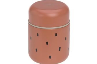 LÄSSIG bambini piccoli Termo scalda scatole di porridge merendine a prova di perdite Acciaio Inox 350 ml/Food Jar Happy Prints caramel