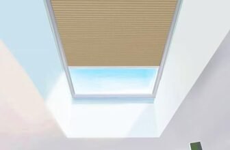 TIPIACE Tende Avvolgibili Motorizzate con Alimentazione Cablata O Batteria Ricaricabile – Tessuto Honeycomb Impermeabile Blackout Completo per Lucernari, Misure Personalizzate (Coffee 93021H)