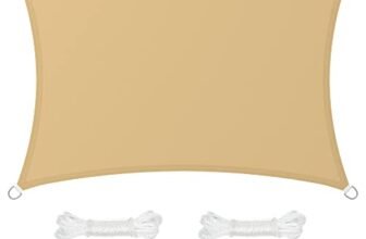 SONGMICS GSH23EY – Tenda parasole impermeabile 2 x 3 m, con colonna d’acqua da 665 mm, protezione solare in poliestere antistrappo, protezione dai raggi UV al 93%, per terrazza, giardino, balcone