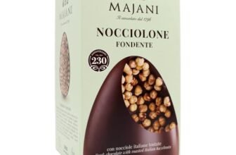 Majani Uovo Nocciolone Fondente con Nocciole Intere Italiane, Senza Glutine 250g