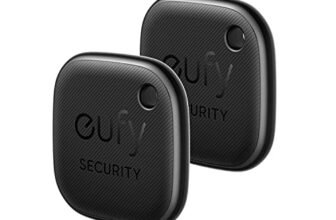eufy Security SmartTrack Link (nero, confezione da 2) Key Finder compatibile con Apple Find My (iOS) Key Finder Bluetooth Tracker per auricolari e localizzatore di bagagli