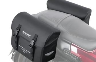 WILD HEART Borse per moto tasche impermeabile Retro Tail Bag 20L (10L*2) per Sportster Softtail Dyna Road King nessuna protezione dalla pioggia necessaria