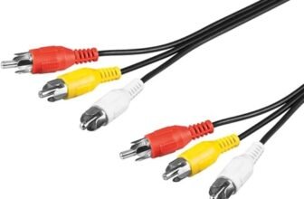 Goobay 50382 Cavo di Collegamento Audio Video Composito, 3 RCA, 3m Lunghezza del Cavo