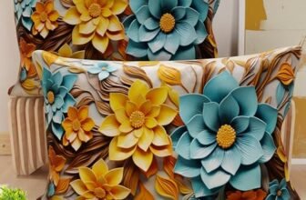 PETTI Artigiani Italiani – Coppia di Federe Cuscino 40×80 cm in Microfibra, Cuscini Arredo Camera da Letto, Divano, Salotto, Set 2 Fodere Copricuscino, Federa Floreale 05 16, 100% Made in Italy