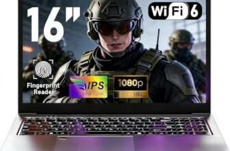 16 pollici Gaming PC Portatile 16 GB DDR4 1TB SSD Laptop R7 5825U fino a 4,5 GHz WiFi 6, Notebook tastiera retroilluminata Schermo Portáti Full HD 1920×1080, webcam/pannello touch/porte multimediali