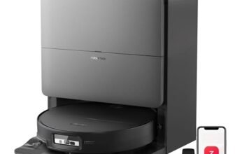 roborock Saros 20 Sonic Robot Aspirapolvere 36.000Pa, Motore HyperForce, Doppio Sistema Anti-Groviglio, AdaptiLift Chassis Supera Soglie da 8,8 cm, Nuova RockDock, Pianificazione Vocale SmartPlan 3.0