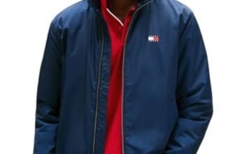 Tommy Jeans Uomo Giacca da Mezza Stagione Essential Padded con Colletto alla Coreana, Blu (Dark Night Navy), S