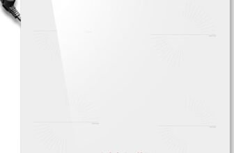 Hobsir Piano Cottura Induzione Bianco 4 Fuochi con Spina, Piastra Induzione da Incasso 60CM, Vetroceramica Bianca, Comandi Touch, 9 Livelli di Potenza, Timer e Sicurezza Bambini, 220V, 3500 W