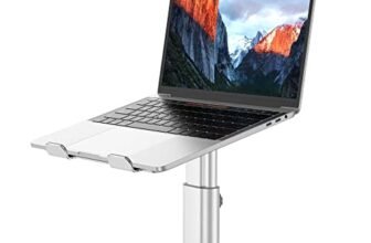 BESIGN LSX6N Supporto PC portatile, Supporto per portatile ergonomico in Alluminio, Supporto per laptop compatibile con portatili da 10-15.6″, Argento