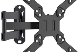 XINLEI Supporto TV da Parete Girevole, Staffa TV con Braccio Orientabile & Estendibile, Inclinazione e Rotazione per Schermi LED/LCD/Plasma 13-42 Pollici, Portata Max 20 kg