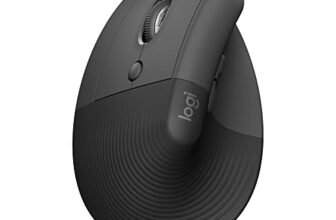 Logitech Lift Left Mouse Ergonomico Verticale, per Mancini, Senza Fili, Bluetooth o Logi Bolt USB, Clic Silenziosi, 4 Tasti, Compatibile con Windows/macOS/iPadOS, Laptop, PC – Grafite