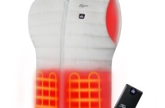 Telguua Gilet Riscaldato Uomo, Giubbotto Riscaldato Morbido e Caldo Elettrico con 3 Temperature, 12000mAh 5V Batteria, Giacca Riscaldata USB, Gilet Riscaldata per Attività Outdoor