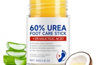 Crema all’urea al 60% per Piedi, Mani, Gomiti e Ginocchia – Riparazione Intensiva per Pelle Decca, Ruvida e Screpolata, Esfolia, Idrata e Leviga