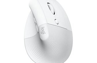 Souris verticale sans fil Bluetooth Logitech Lift pour Mac Blanc et gris