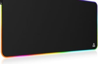 THE G-LAB Pad RUBIDIUM – Tappetino per Mouse RGB – Tappetino per Mouse Gaming XXL – Retroilluminazione LED, Resistente All’Acqua, Tessuto D’Elevata Precisione, Base In Gomma Antiscivolo, 800x300x3mm