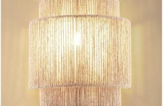 tectake® Applique parete interno Lignea Lux in juta in stile Boho, 40W, E 14, lampada vimini, lampadari rustici, lampada da parete, lampadario soggiorno, applique vintage arredamento, luce bagno