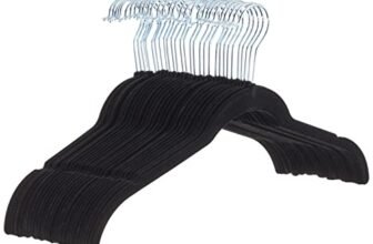 Amazon Basics Gruccia in Velluto per Abiti e Camicie, Confezione da 30, Nero