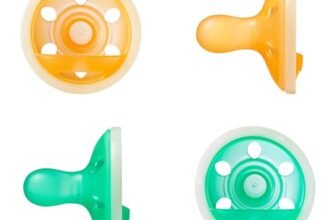 Tommee Tippee Ciuccio Simile al Seno Night Glow, 0-6 Mesi, Confezione da 4, Si Illumina al Buio, Ortodontico Succhietto, Leggero, Design Monoblocco in Silicone