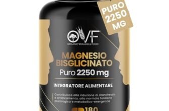 MAGNESIO BISGLICINATO 180 Capsule da 450 mg | 3 Mesi di Integrazione | Supporto per Muscoli e Sonno Integratori Stanchezza Puro Alta Biodisponibilità Vegano