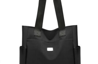 URAQT Borsa Tracolla Donna, Borse Tote a Mano da Donna in Nylon Leggero, Tessuto Oxford Impermeabile, Shopper Bag Donnas con Tasche Multiple, Adatto per Shopping Viaggi Lavoro Ufficio (Nero)