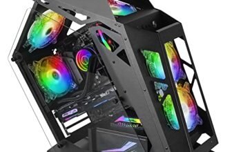 MARS GAMING MC61, Case PC Gaming Compatta Micro-ATX, 4 Ventole 12cm, ARGB Chroma, Doppia Finestra in Vetro Temperato, Nero