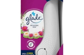 Glade Sense & Spray Profumatore per Ambienti con Olii Essenziali e Sensore smart di Movimento, Fragranza Relaxing Zen, 1 Diffusore e 1 Ricarica, 2 Pile AA