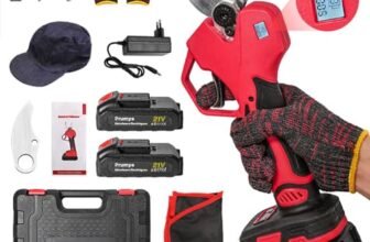 Forbici Potatura a Batteria, 50 mm Forbici Potatura Professionali, Elettriche Cesoie a batteria per Potatura con 2 Batterie, Display LCD, adatte per potatura, giardinaggio, alberi da frutto