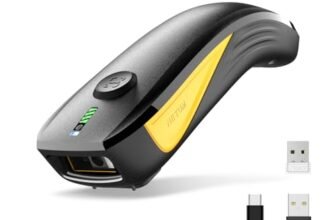 NETUM CS8501 Wireless QR Code Scanner – Lettore Barcode Bluetooth Aggiornato, Mini Portatile 1D & 2D Per Gestione Inventario, Scanner Immagini Per Tablet, Android, iOS, PC E Sistemi POS