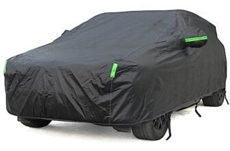 BEXITA SUV Telo Copriauto Felpato Invernale Esterno Impermeabile Antivento Antineve Telo per Auto Copriauto Nero Per Hatchback; Taglia M: Max465cm