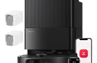 roborock QV 35A Set Robot Aspirapolvere, Antigroviglio, 8000Pa, Panno Sollevabile, Autolavaggio, Asciugatura ad Aria, Stazione Tutto in Uno, Evitare Ostacoli, Strategie di Pulizia dei Tappeti, Nero