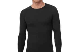DANISH ENDURANCE Maglia Termica Uomo in Lana Merino, Manica Lunga, per Sci, Trekking, Escursionismo Con o Senza Chiusura Zip, Black, S