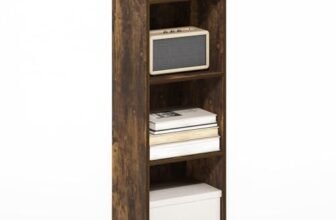 Furinno Pasir Libreria a scaffale aperto a 3 livelli senza attrezzi, Pino Ambrato