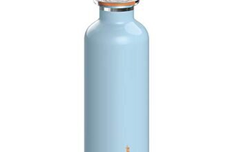 Guzzini – On The Go, ENERGY, Bottiglia Termica da Viaggio – Azzurro, Ø 7.3 x h21.2 cm | 500 cc – 116700134