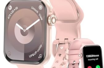 Smartwatch Uomo Donna (2 cinghie)1,83” HD Smart Watch Con Chiamata Bluetooth, Frequenza Cardiaca e Monitoraggio Del Sonno, IP67 Impermeabile, 100+ Modalità Sport Fitness Tracker iOS Android,Rosa