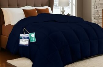 Utopia Bedding Piumone Primavera/Estivo, Piumino Leggero, Trapunta Primavera/Estivo 100% Microfibra in Fibra Cava (Blu Navy, 200×200 cm)