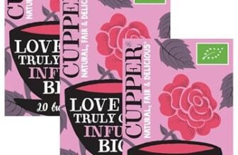 CUPPER Love Me Truly Chai Infuso Biologico con Cannella, Zenzero e Cardamomo, Tisana Energizzante con Ingredienti Naturali, Gusto Pieno, Filtri 100% Biodegradabili, Confezione da 60 Bustine