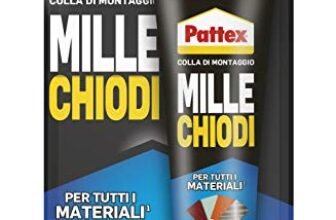 Pattex Millechiodi Esterni & Interni, adesivo extra forte per montaggi esterni, adesivo resistente per legno, ceramica, metallo, con presa immediata, 1x100g blister