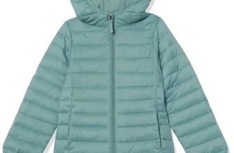 Amazon Essentials Piumino Leggero con Cappuccio Impermeabile e Ripiegabile Bambine e Ragazze, Verde, 2 Anni