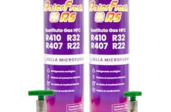 Ralerfresh RS R410, R32, R407 e R22 refrigerante per condizionatore tipo Split (2 bottiglie + chiavi)
