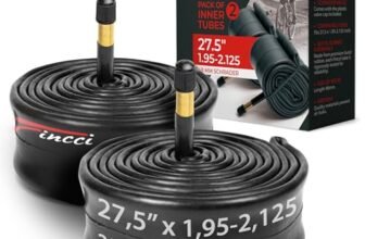 Fincci Camera d’Aria 27.5 x 1,95-2,125 Pollici – Coppia Camera d Aria MTB 27.5 Schrader Valvola Interna 48mm – Camere d’Aria per Strada, MTB Montagna Ibrida Bici Bicicletta – Confezione da 2