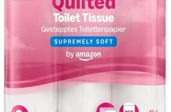 by Amazon Carta Igienica, 4 Veli Trapuntata, Ultra Morbida, 9 unità, 160 Fogli per Rotolo, Certificata FSC