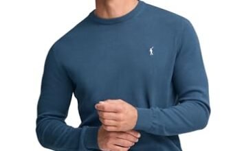 Polo Club Maglione Uomo Basico Blu 100% Cotone – Maglioni con Logo Ricamato