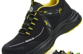 Scarpe Antinfortunistiche Uomo Donna Scarpe da Lavoro Leggere Scarpe da Cantiere Antiscivolo Traspiranti Giallo 40