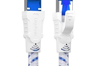 Digoloan Cavo Ethernet Cat 8, Cavo Lan 1m 2m 3m 5m 10m 15m 20m 30m, Cavo di Rete 40Gbps 2000MHz Gigabit S/FTP con Connettore rj45 per Ethernet Splitter, PS5, Xobs, più veloce di Cat6/ Cat 7 (0.5 m)