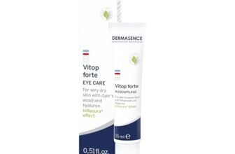 DERMASENCE Vitop forte Eye care 15 ml, Trattamento occhi per pelle molto secca e irritata, Per la pelle molto secca con erba tintoria e acido ialuronico