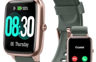 GRV Smartwatch da uomo e donna per Android iOS Smartphone Orologio sportivo podometro impermeabile IP68 Tracker Multisport notifica messaggio sveglia promemoria sedentario cronometro verde