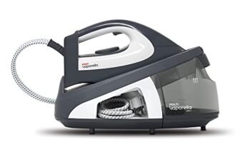 Polti Vaporella Simply VS10.12, Ferro da Stiro Generatore di Vapore, Serbatoio Estraibile 1,5 L, Pressione Pompa 6,5 Bar, Potenza 2200 W, Funzione ECO, Grigio e Bianco