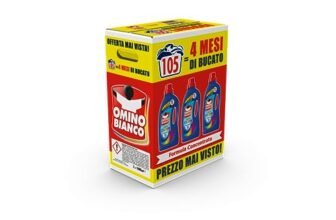 Omino Bianco – Detersivo Lavatrice Liquido Color+, 105 Lavaggi, Specifico per Capi Colorati, Tecnologia Salva i Colori e Cattura il Grigiore, 1400 ml x 3 Confezioni